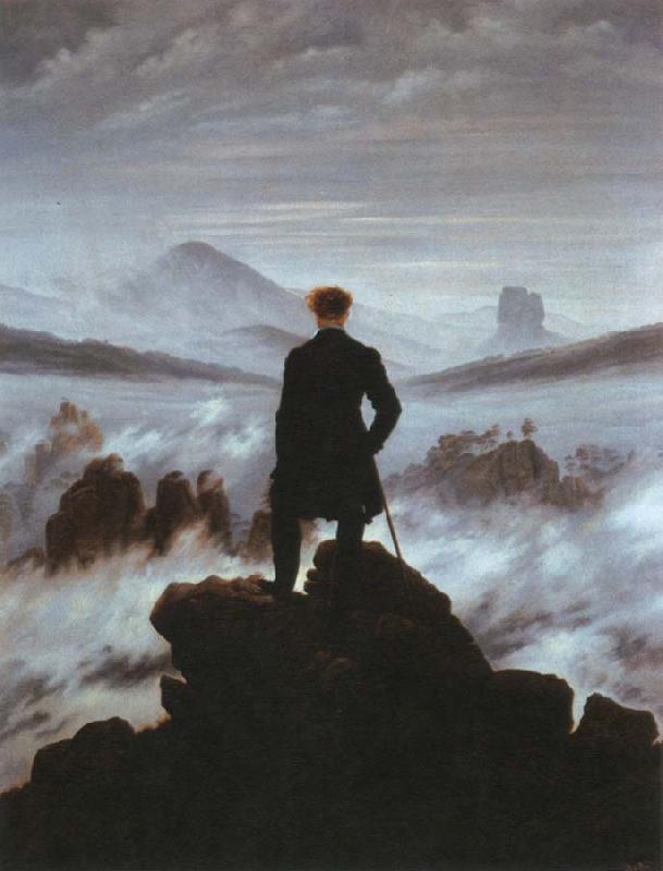 Caspar David Friedrich wanderer above the sea of fog Sweden oil painting art